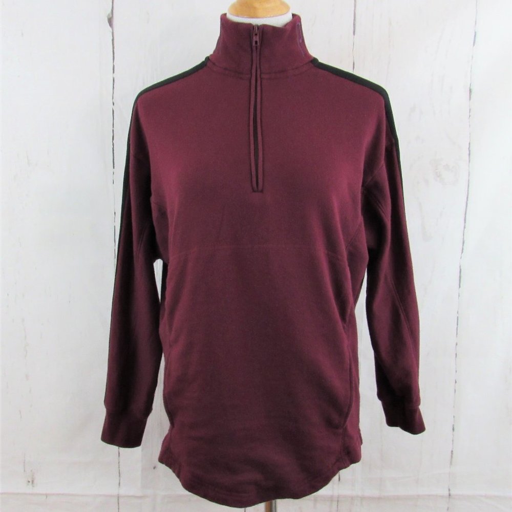 Victoria's Secret Pink 1/4 Zip Sweatshirt Mock Neck Burgundy Size XS